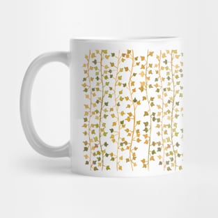 Watercolor Vines Pattern - Autumn Orange Mug